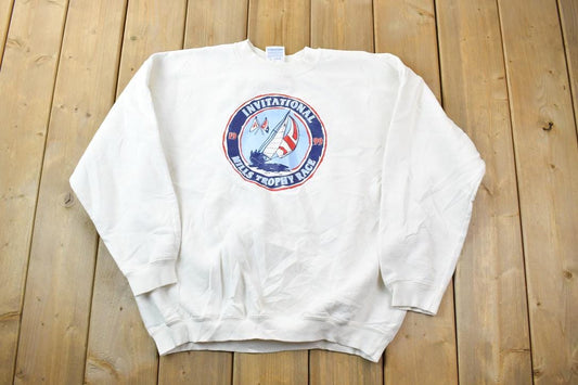 Vintage 1990s Invitational Mills Trophy Race Crewneck Sweatshirt