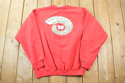 Vintage 1990s Feed Your Faith Cute Crewneck Sweater