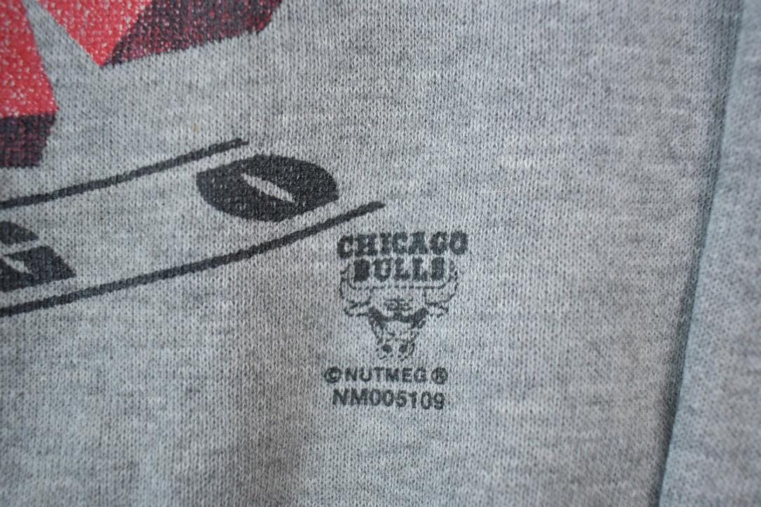 Vintage 1990s Chicago Bulls Wild 3D Bull NBA Crewneck Sweatshirt