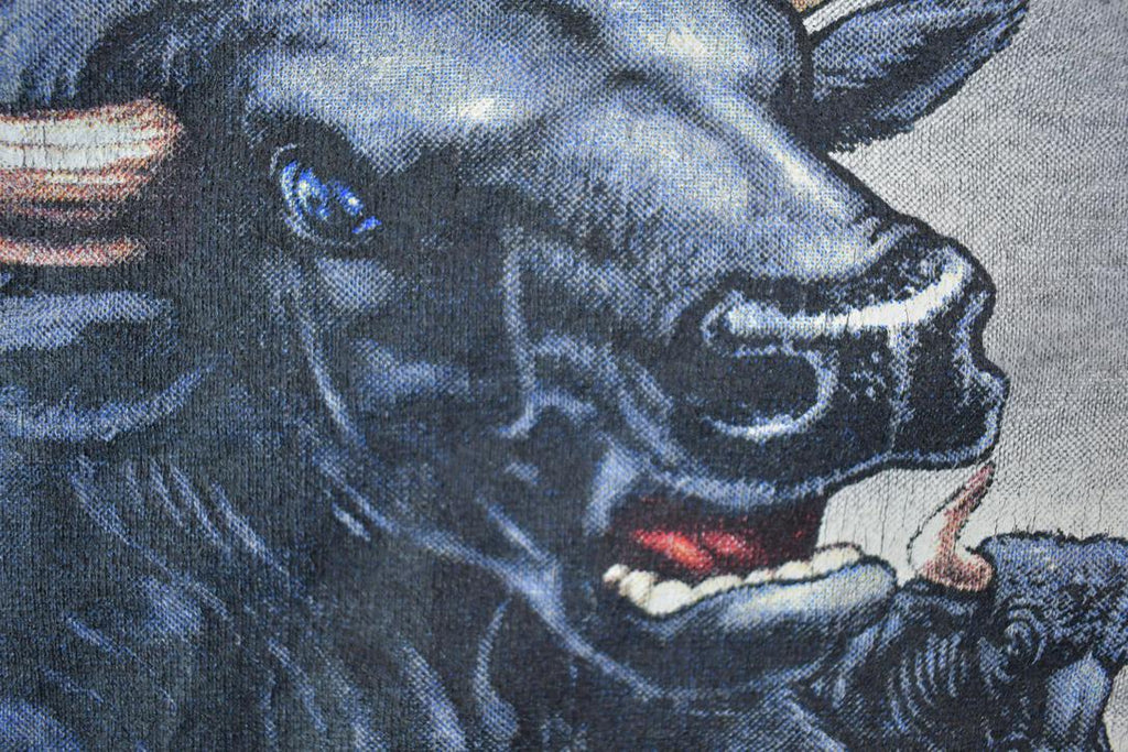 Vintage 1990s Chicago Bulls Wild 3D Bull NBA Crewneck Sweatshirt