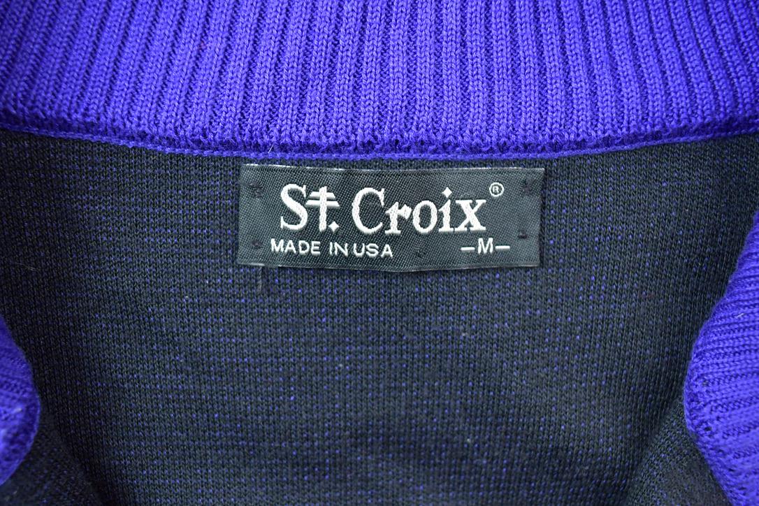 Vintage 1990s St Croix Quarter Zip mock Neck Sweatshirt