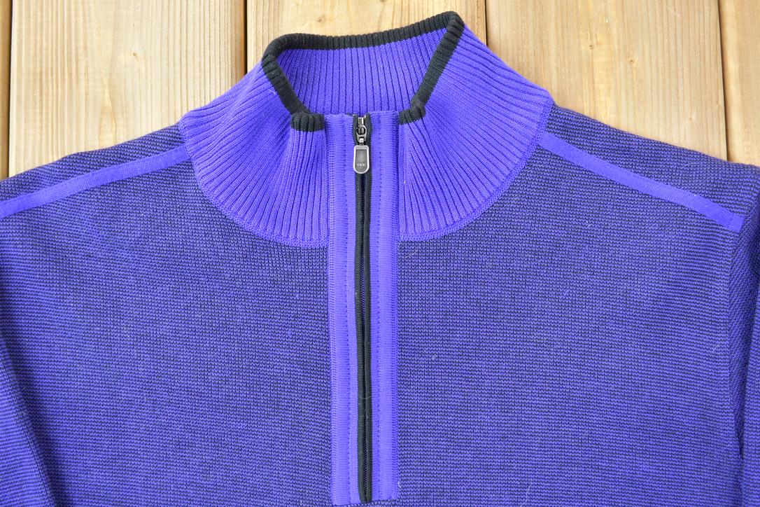 Vintage 1990s St Croix Quarter Zip mock Neck Sweatshirt