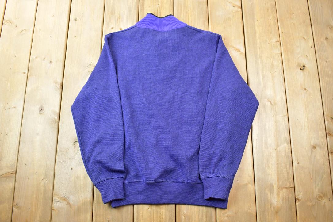 Vintage 1990s St Croix Quarter Zip mock Neck Sweatshirt