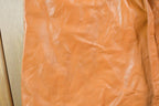 Vintage 1970s Genuine Leather Fox Fur Collar Trench Coat