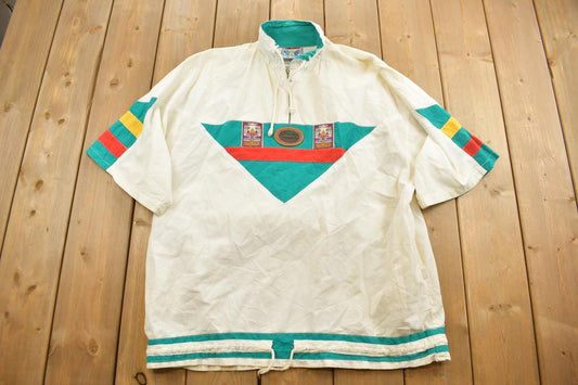 Vintage 1990s Disan Pyramid European Spirits Quarter Zip up T-Shirt