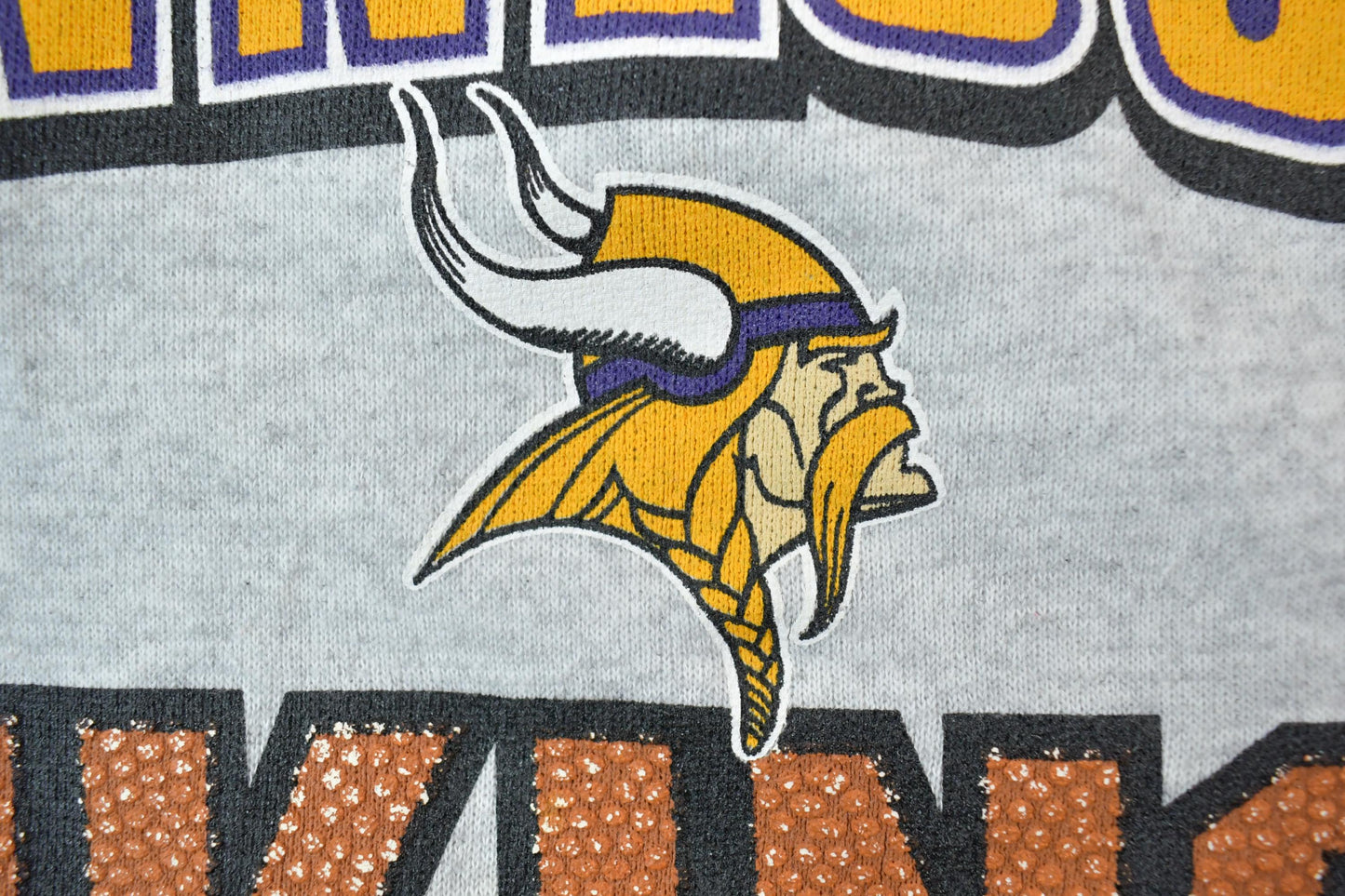 Vintage 1990s Minnesota Vikings Thumbs Up Athletics NFL Crewneck Sweatshirt