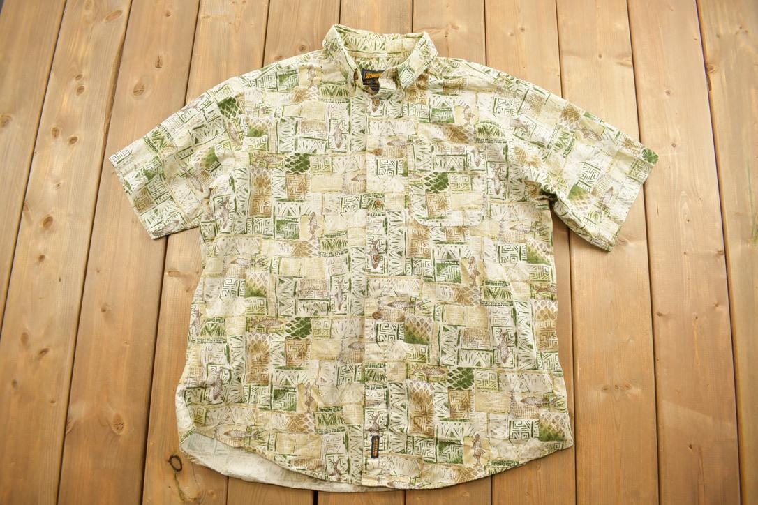 Vintage 1990s Woolrich Button Up T Shirt