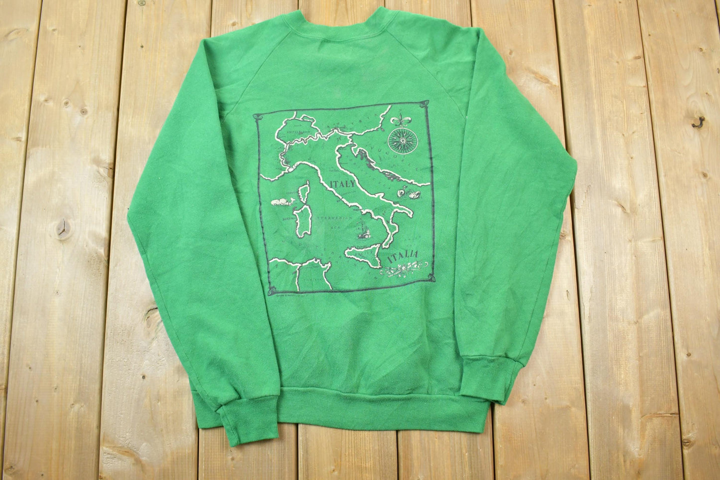 Vintage 1990s Italia National Screenprint Crewneck Sweatshirt