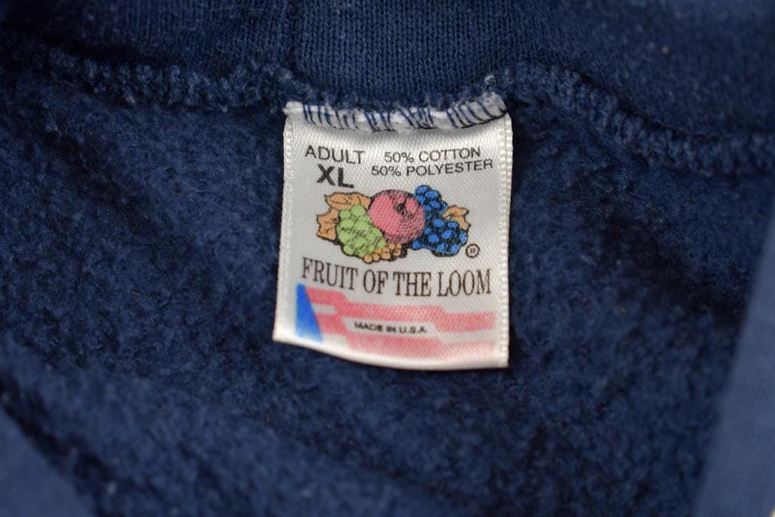 Vintage 1990s Fruit of the Loom Navy Hoodie