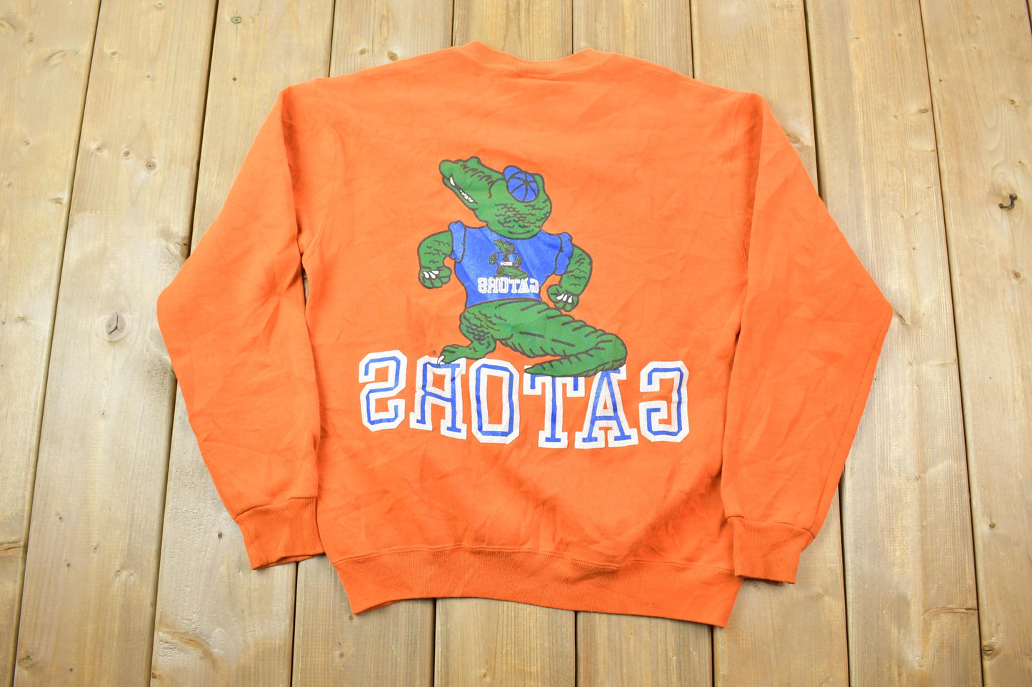 Vintage 1990s University Of Florida Gators Double Sided Collegiate Russell Crewneck