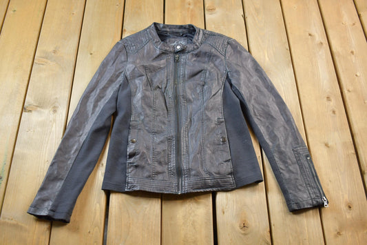 Vintage 1990s Sebby Leather Zip Up Jacket