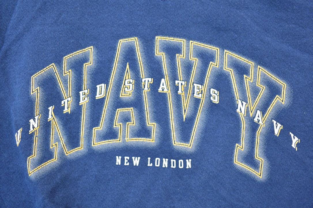 Vintage 1990s Navy United States New London Crewneck Sweatshirt