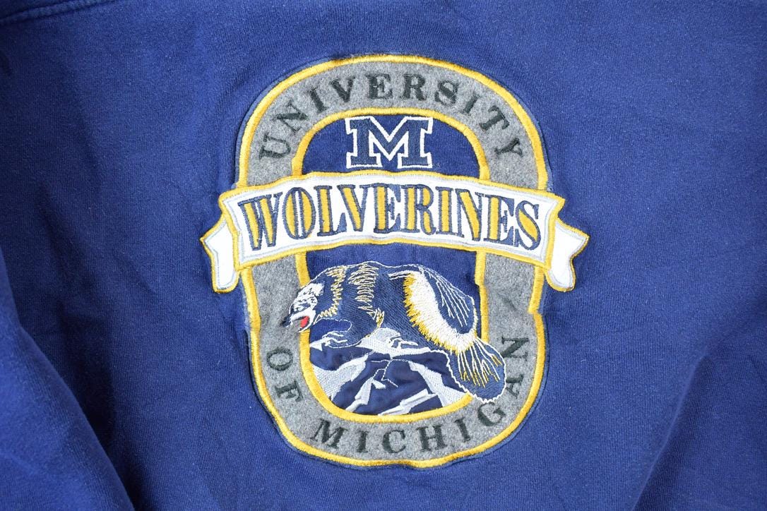 Vintage 1990s University Of Michigan Wolverines Collegiate Crewneck