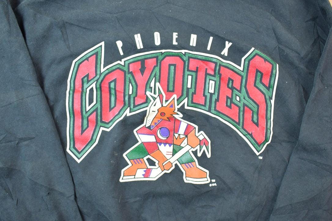 Vintage 1990s NHL Phoenix Coyotes Hockey University Collegiate Crewneck