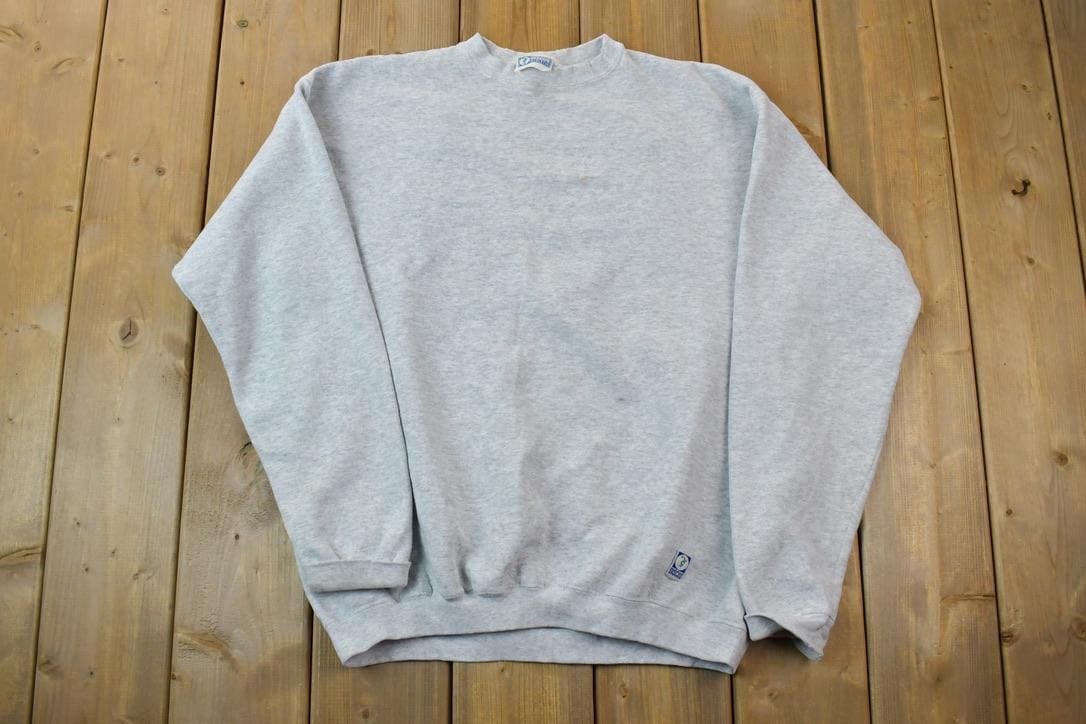 Vintage 1990s Discus Athletic Blank Grey Crewneck Sweatshirt