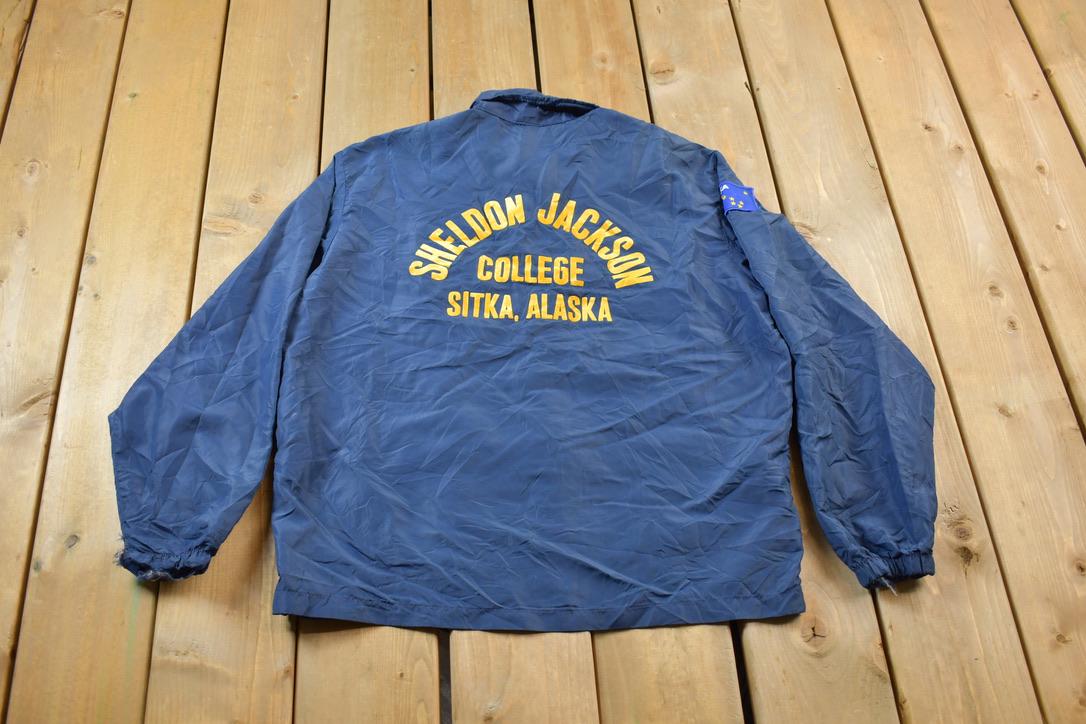 Vintage 1970s Alaska Jacket Sheldon Jackson College Light Team Jacket