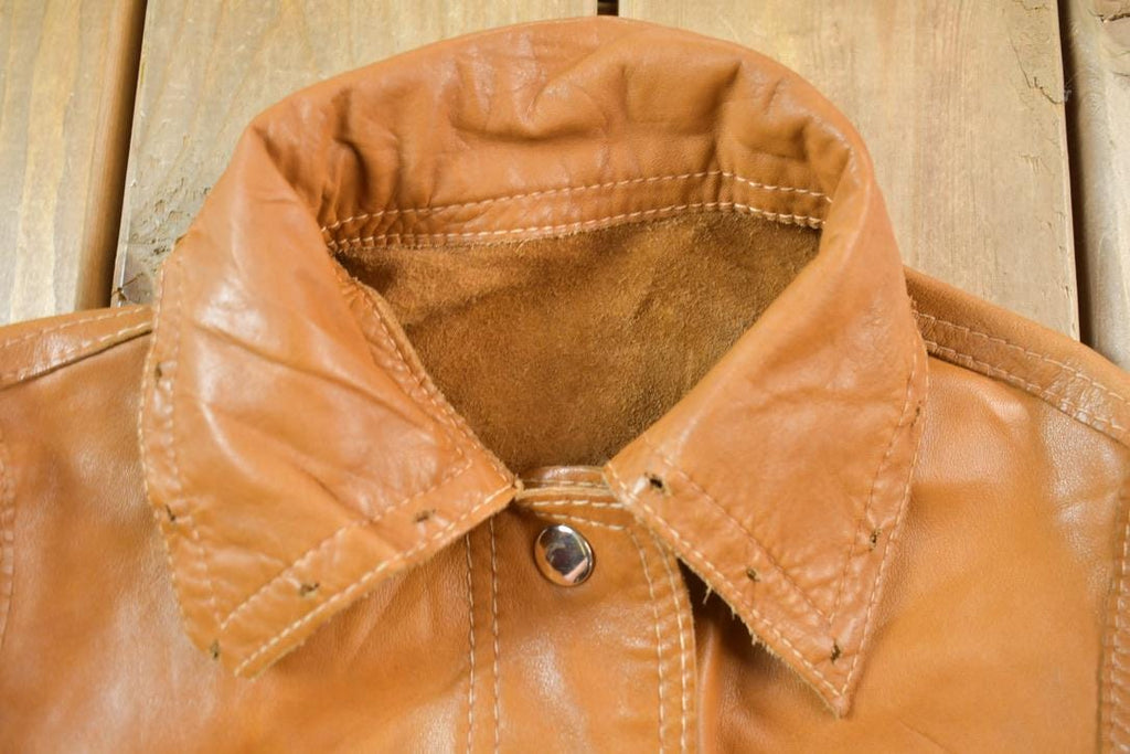Vintage 1970s Leather Long Jacket