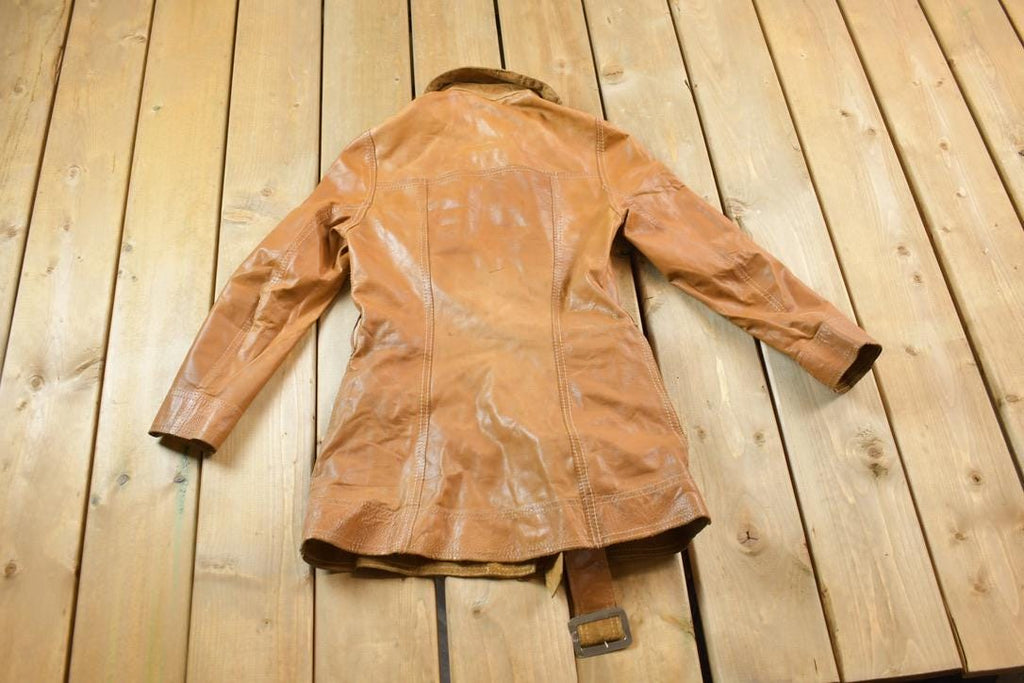 Vintage 1970s Leather Long Jacket