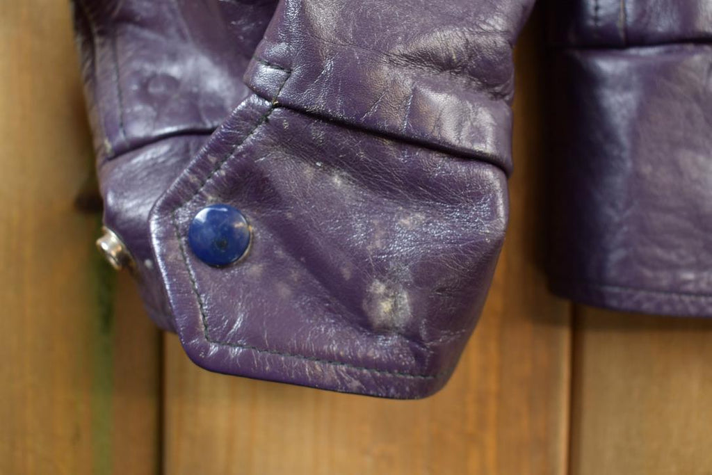 Vintage 1970s Western University  Leather Varsity Jacket