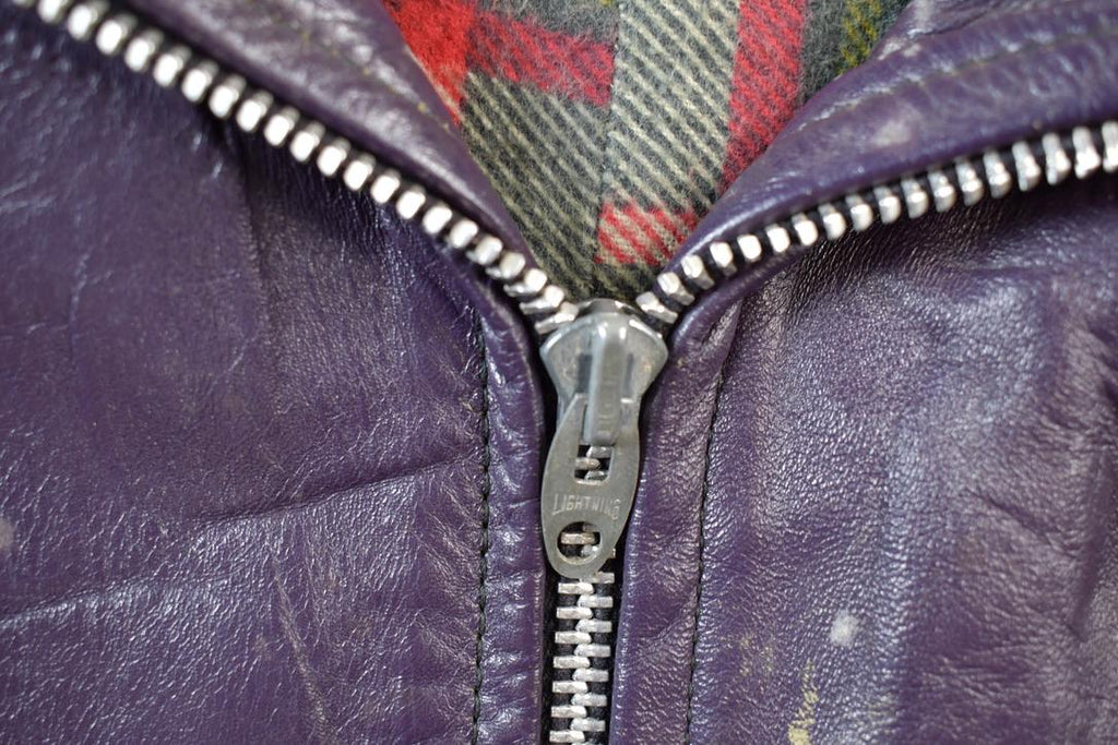 Vintage 1970s Western University  Leather Varsity Jacket