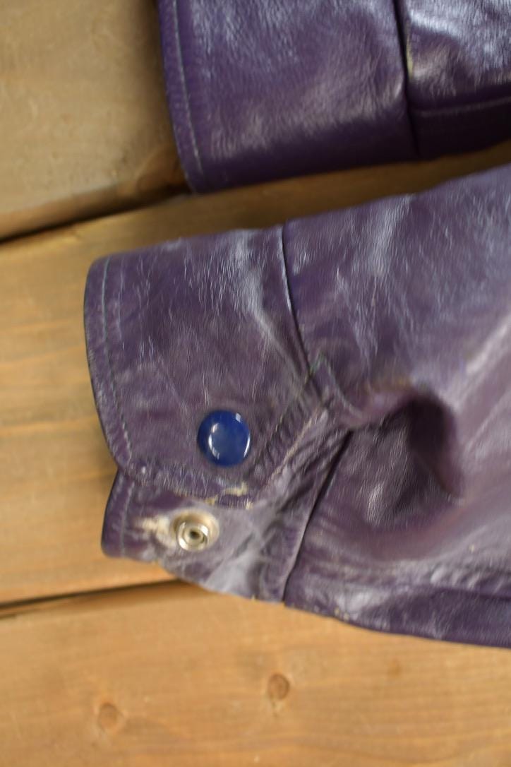 Vintage 1970s Western University  Leather Varsity Jacket