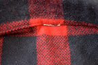 Vintage 1960s Red Buffalo Plaid Heavy Weight Wool Button Up