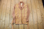 Vintage 1970s Crazy Suede Patchwork Knit Button Up Sweater