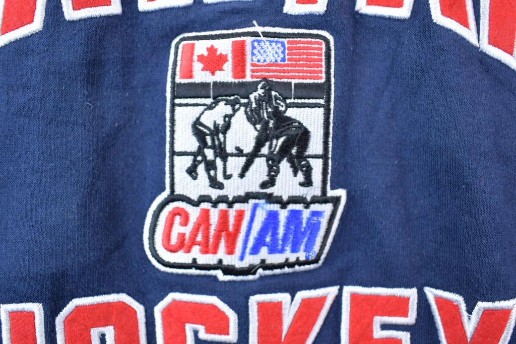 Vintage 1990s NHL Can Am Hockey Hooded Sweatshirt