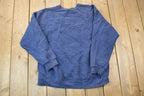 Vintage 1990s Nike Grey Tag Navy Swoosh Crewneck Sweatshirt