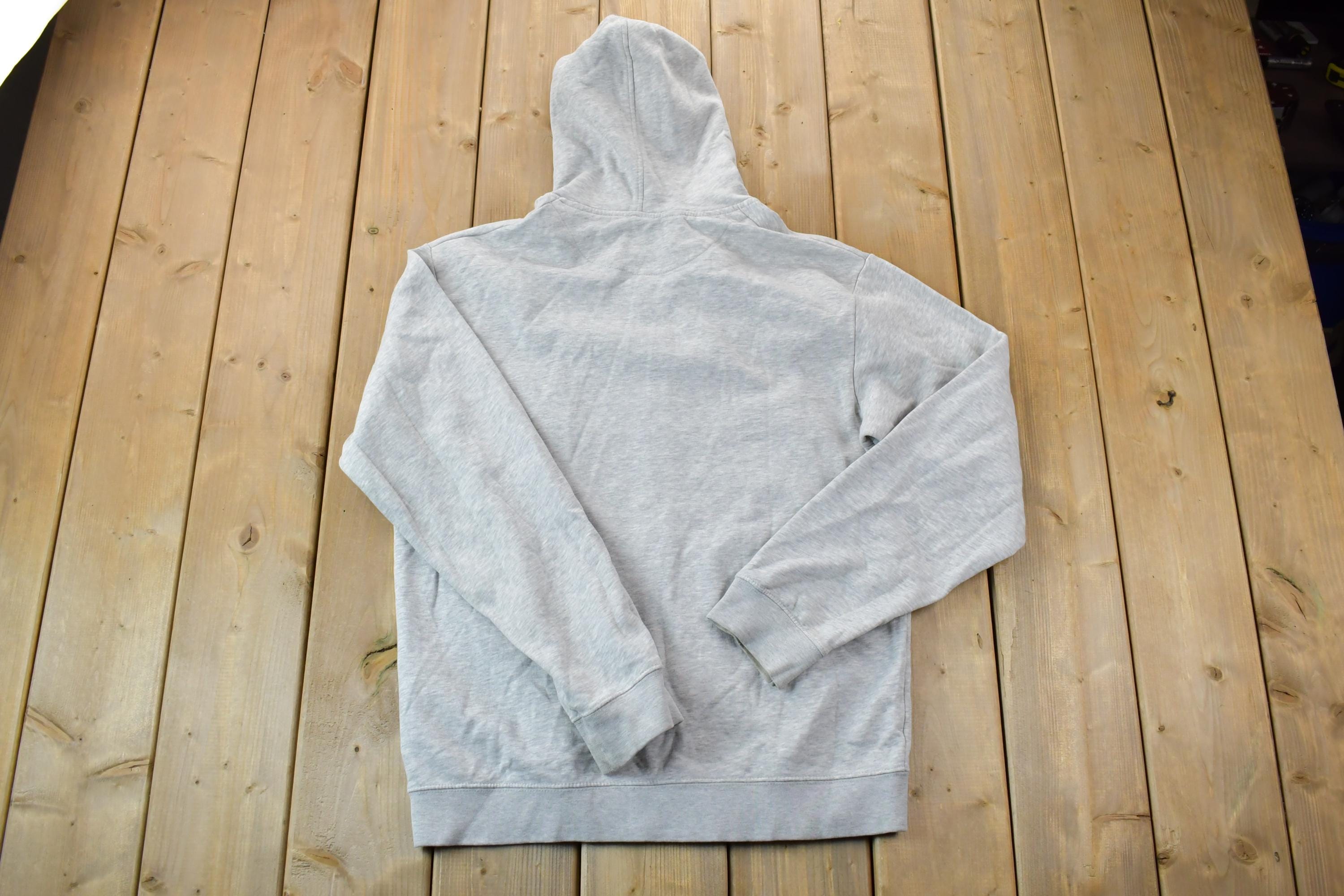 Vintage 1990s Nike Embroidered Mini Swoosh Full Zip Hoodie Sweatshirt