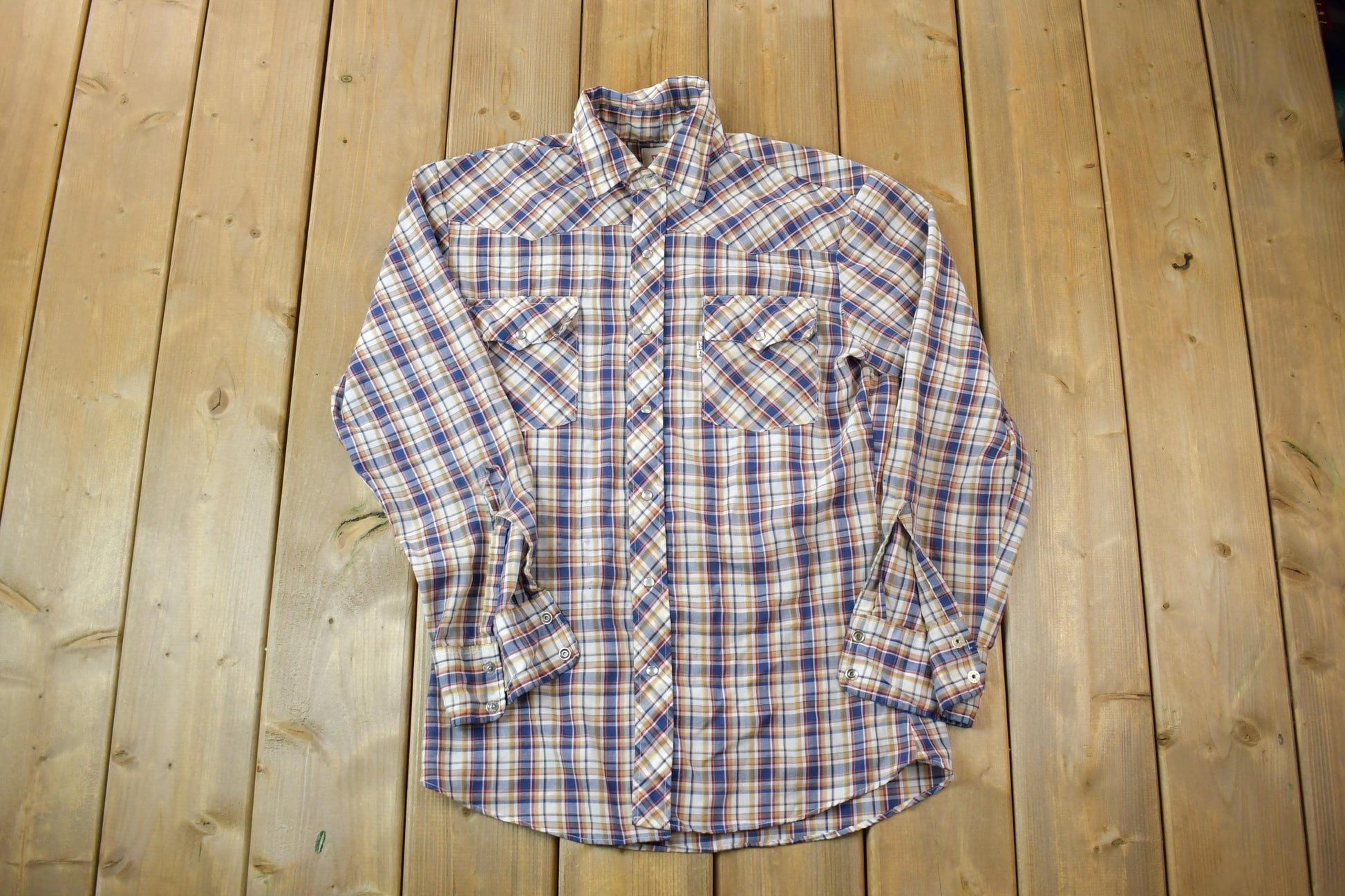 Vintage 1990s Levis Plaid Button Up Shirt