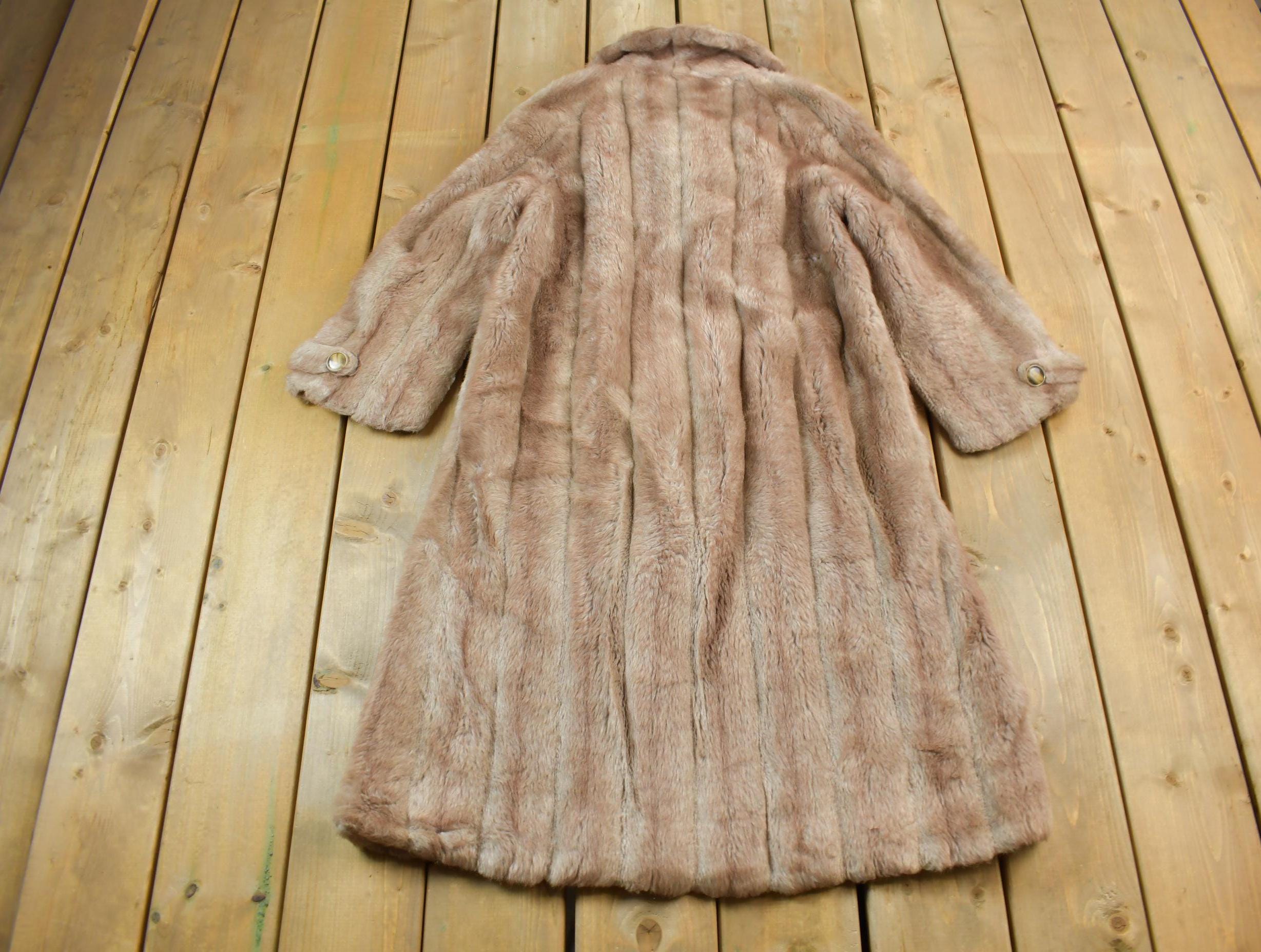 Vintage 1970s Brown Ultra Mink Faux Fur Sears Fur Coat