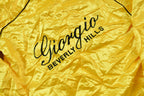 Vintage 1970s Giorgio Beverly Hills Snap Button Yellow Satin Jacket