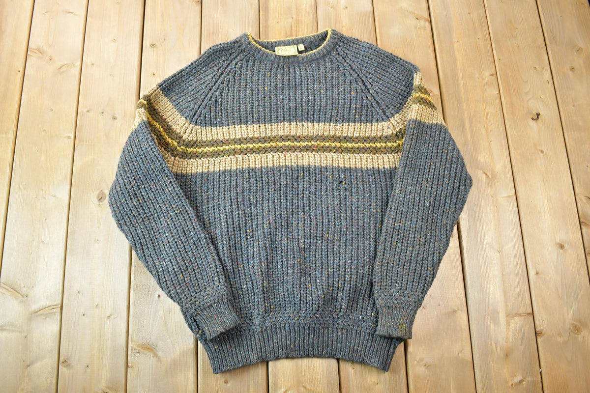 Vintage 1990s 100% Thick Wool Knit Sweater