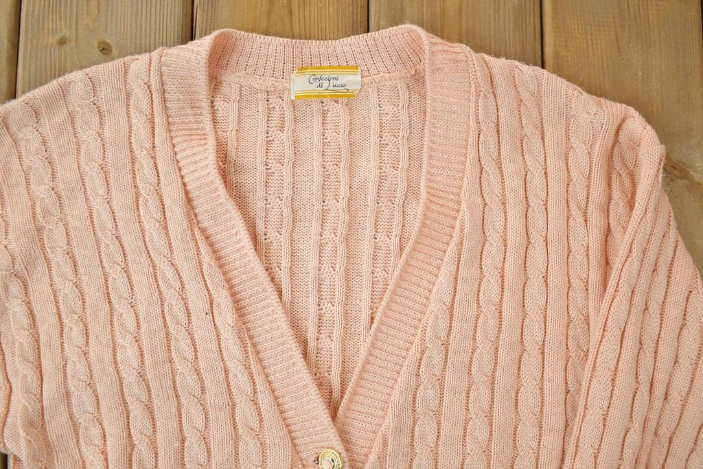 Vintage 1970s Confezioni Di Lusso Knit Cardigan Button Up Sweater Sweater