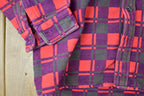 Vintage 1960s Champion Button Up Plaid Sweatshirt
