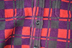 Vintage 1960s Champion Button Up Plaid Sweatshirt