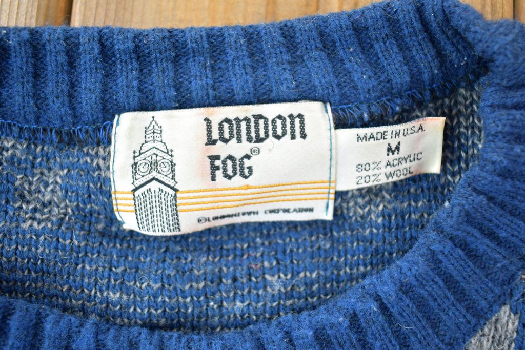 Vintage 1990s London Fog Abstract Pattern Knit Crewneck Sweater