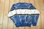 Vintage 1990s London Fog Abstract Pattern Knit Crewneck Sweater