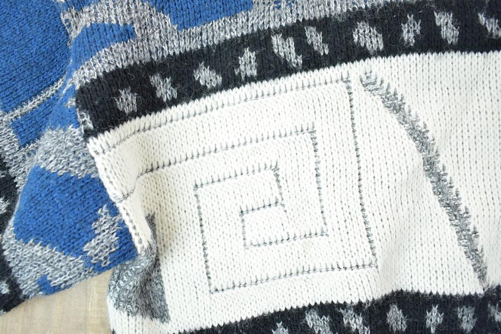 Vintage 1990s London Fog Abstract Pattern Knit Crewneck Sweater