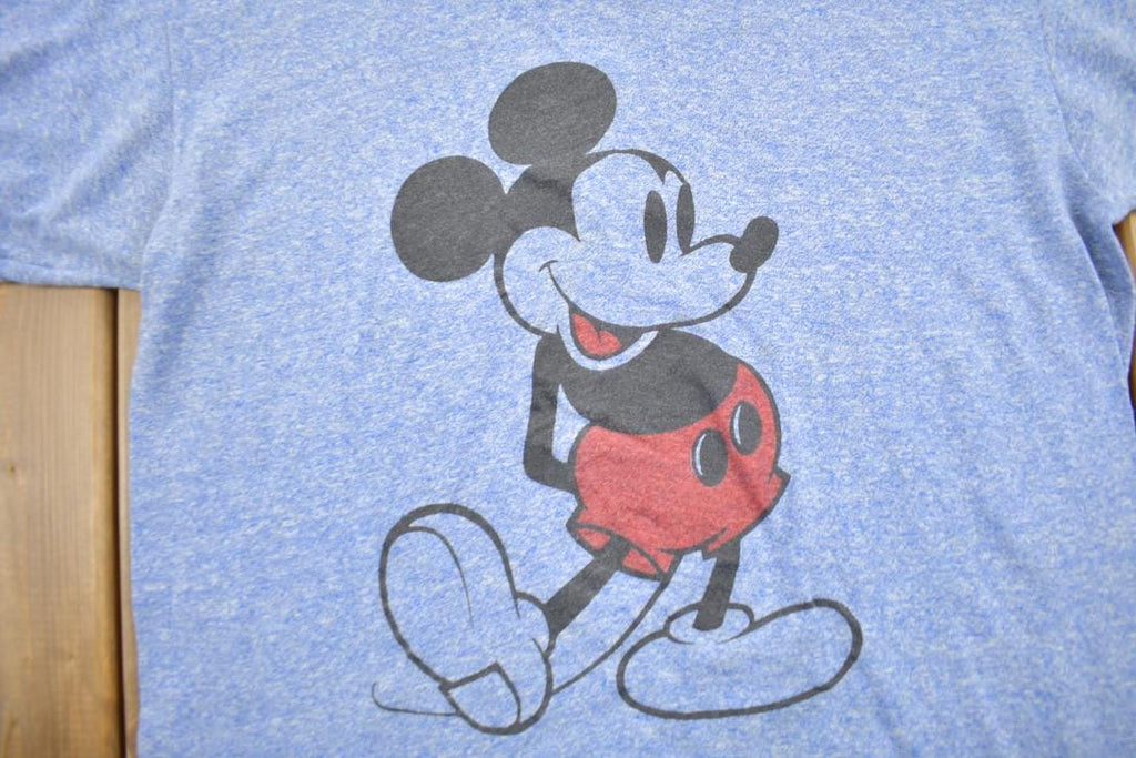 Vintage 1970s Walt Disney Mickey Mouse Graphic Ringer T-Shirt