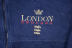 Vintage 1990s London England Fleece Mock Neck Sweatshirt