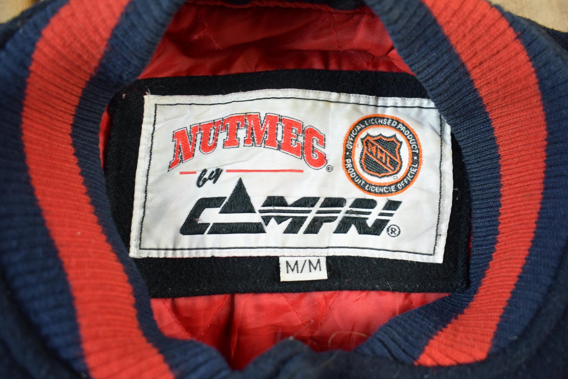 Vintage 1990s NHL Chicago Black Hawks Wool Letterman Jacket