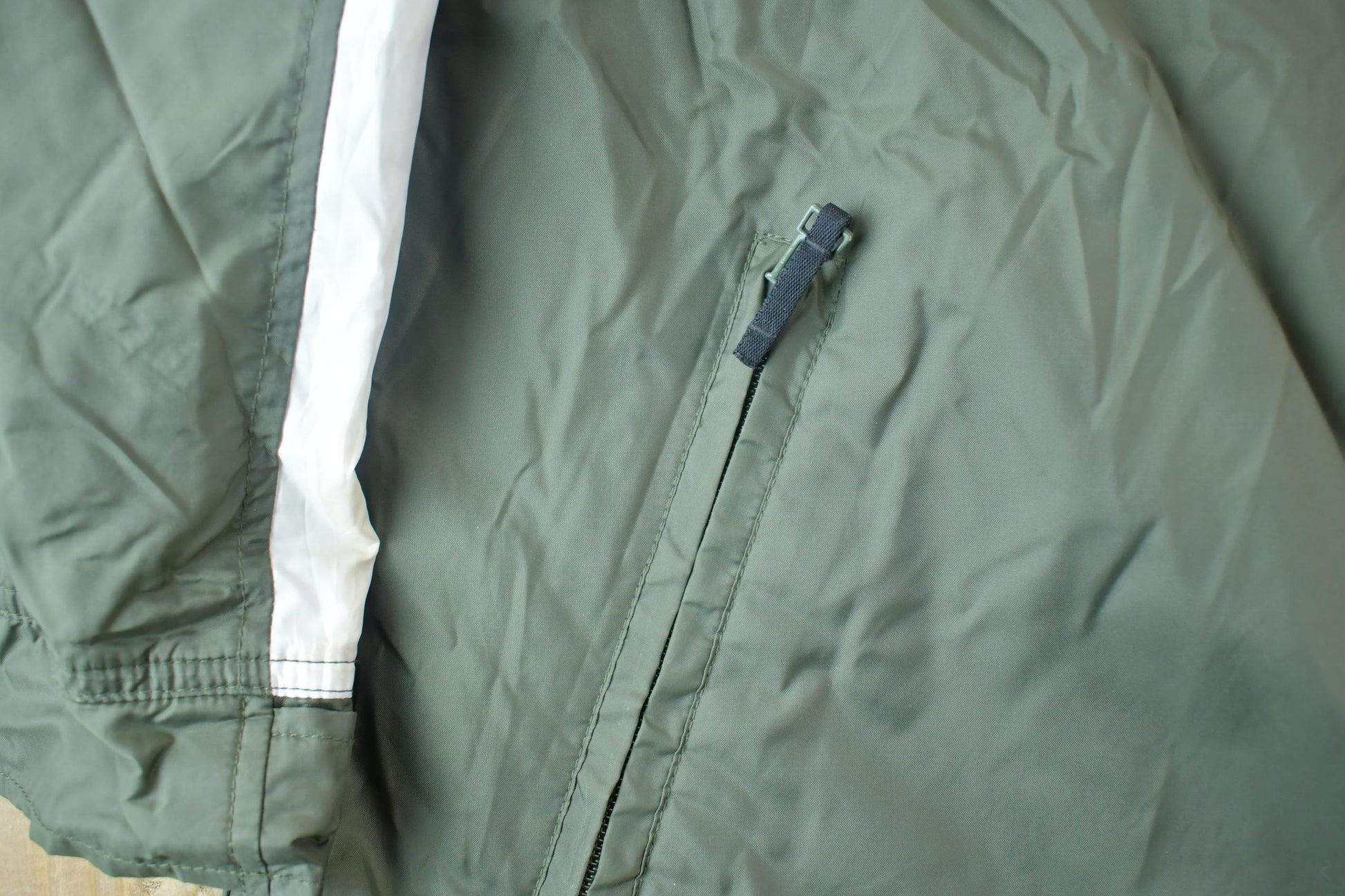 Vintage 1990s Nike Long Forest Green Heavy Windbreaker Jacket