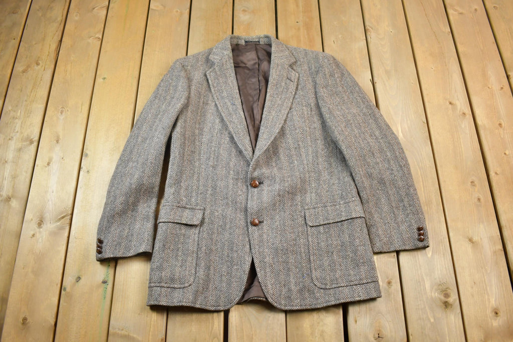 Vintage 1990s 100% Wool Button Up Dinner Jacket Made In Italy