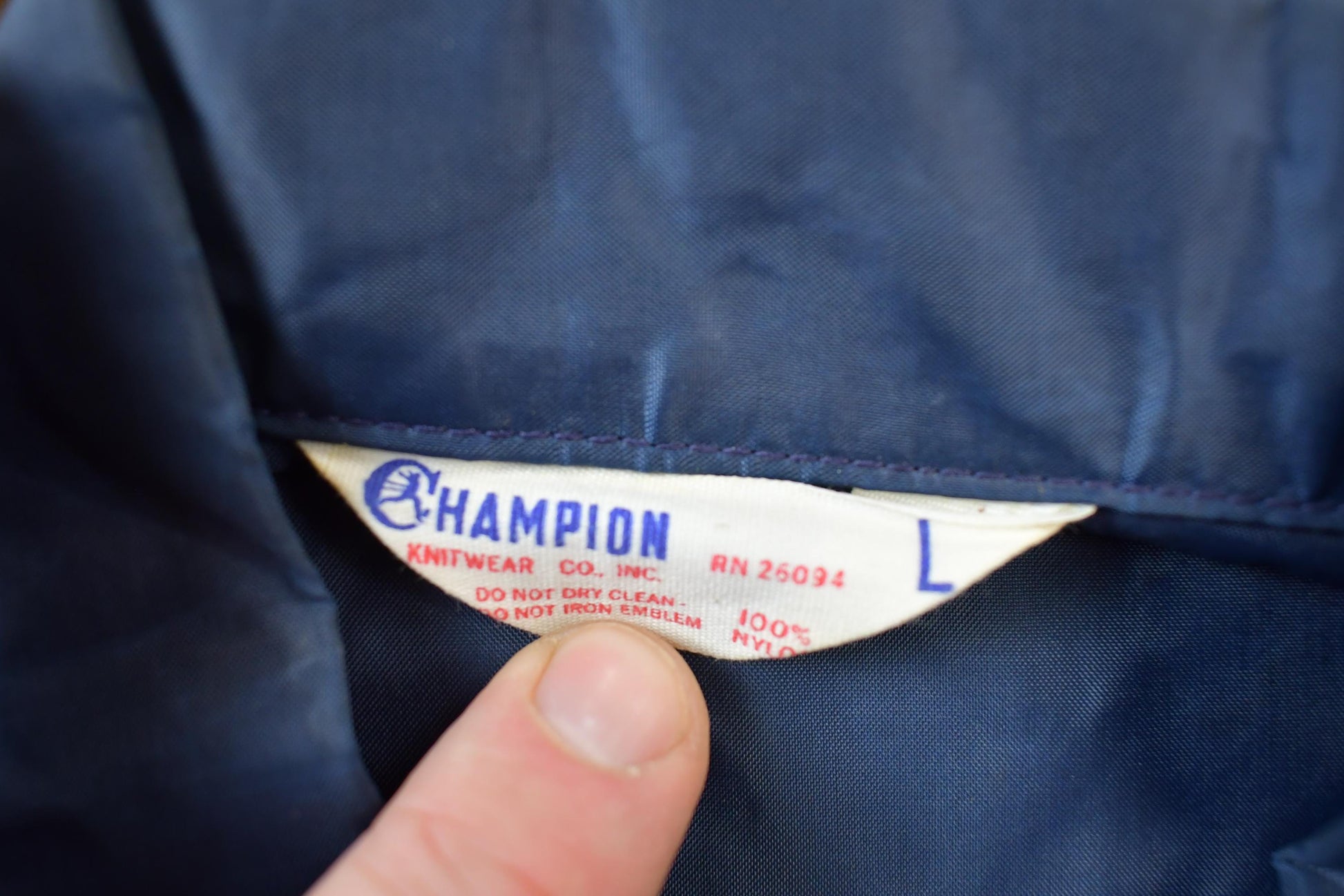 Vintage 1970s Champion Perdue Snap Button Satin Youth Size Jacket Made In USA
