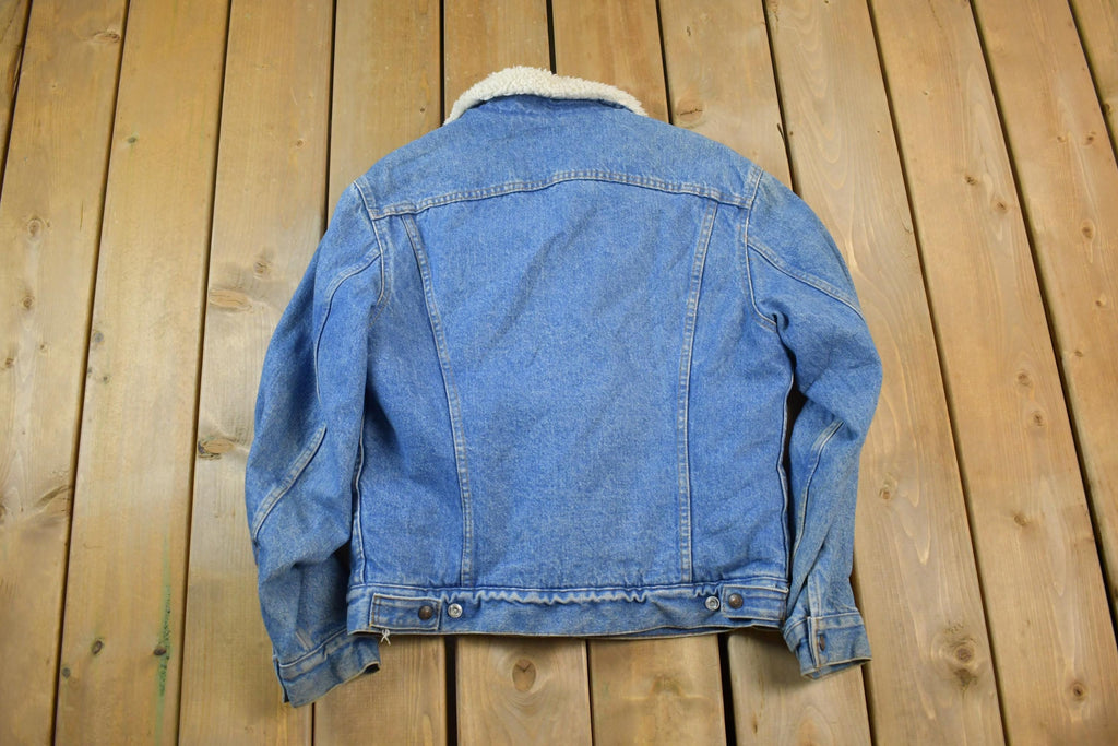 Vintage 1990s Levis Shearling Lined Jean Jacket Made In USA