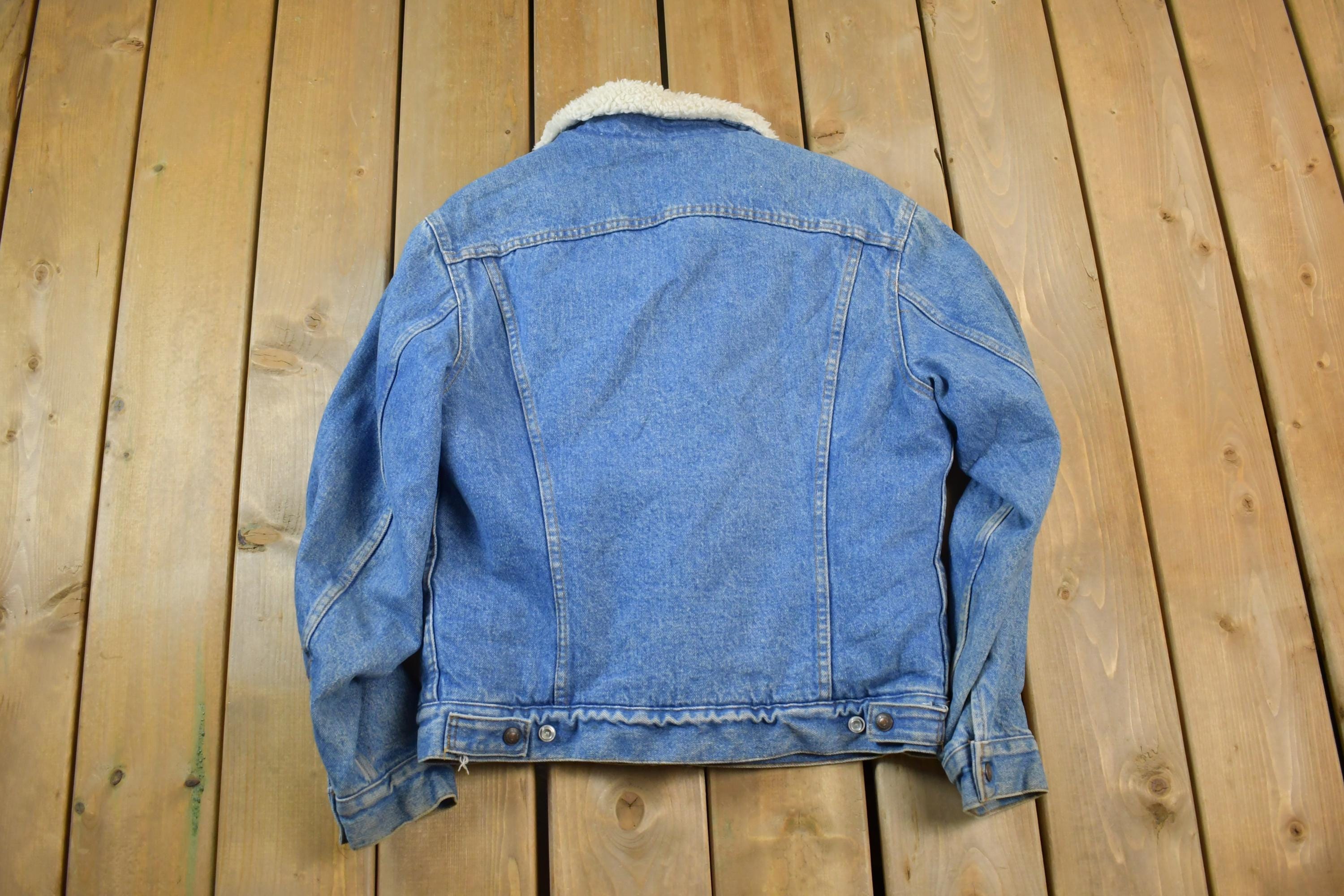 Vintage 1990s Levis Shearling Lined Jean Jacket Made In USA