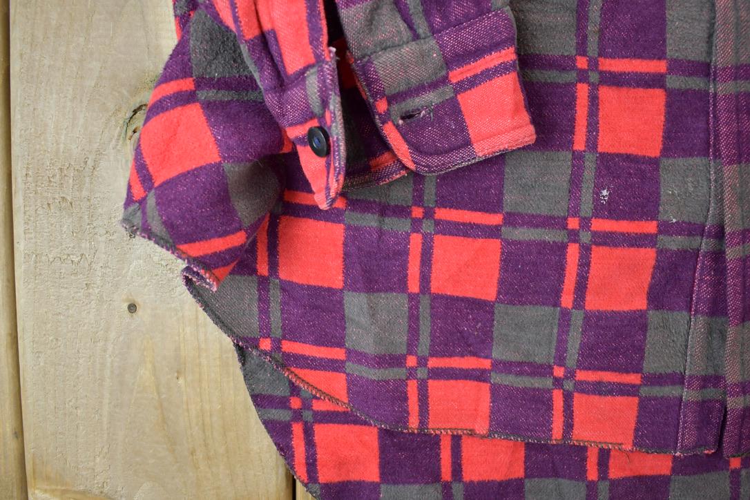 Vintage 1960s Champion Button Up Plaid Flannel