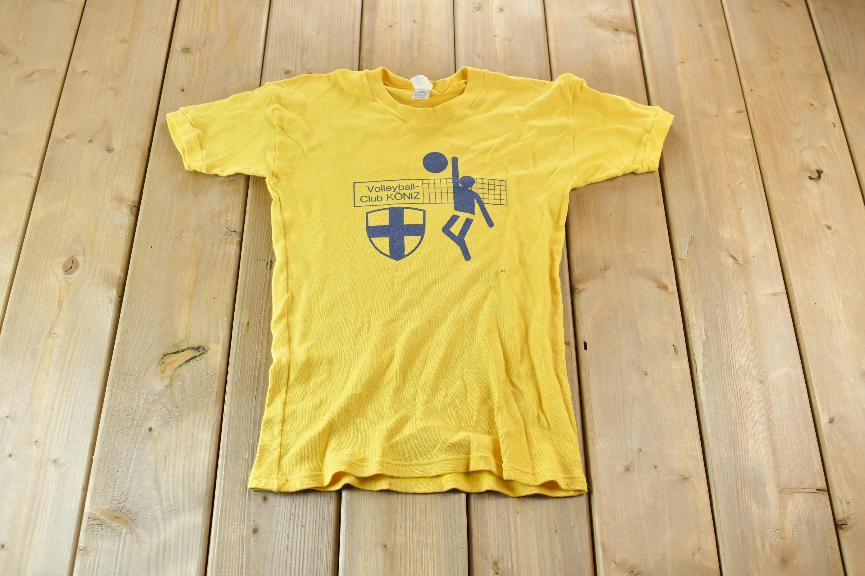 Vintage 1970s Single Stitch Koniz Volleyball Club Graphic T-Shirt